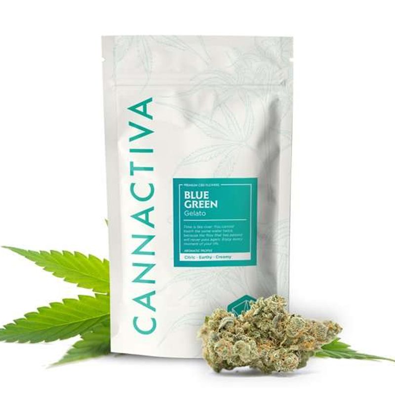 Helado de flores de cannabis con CBD AZUL VERDE – INTERIOR